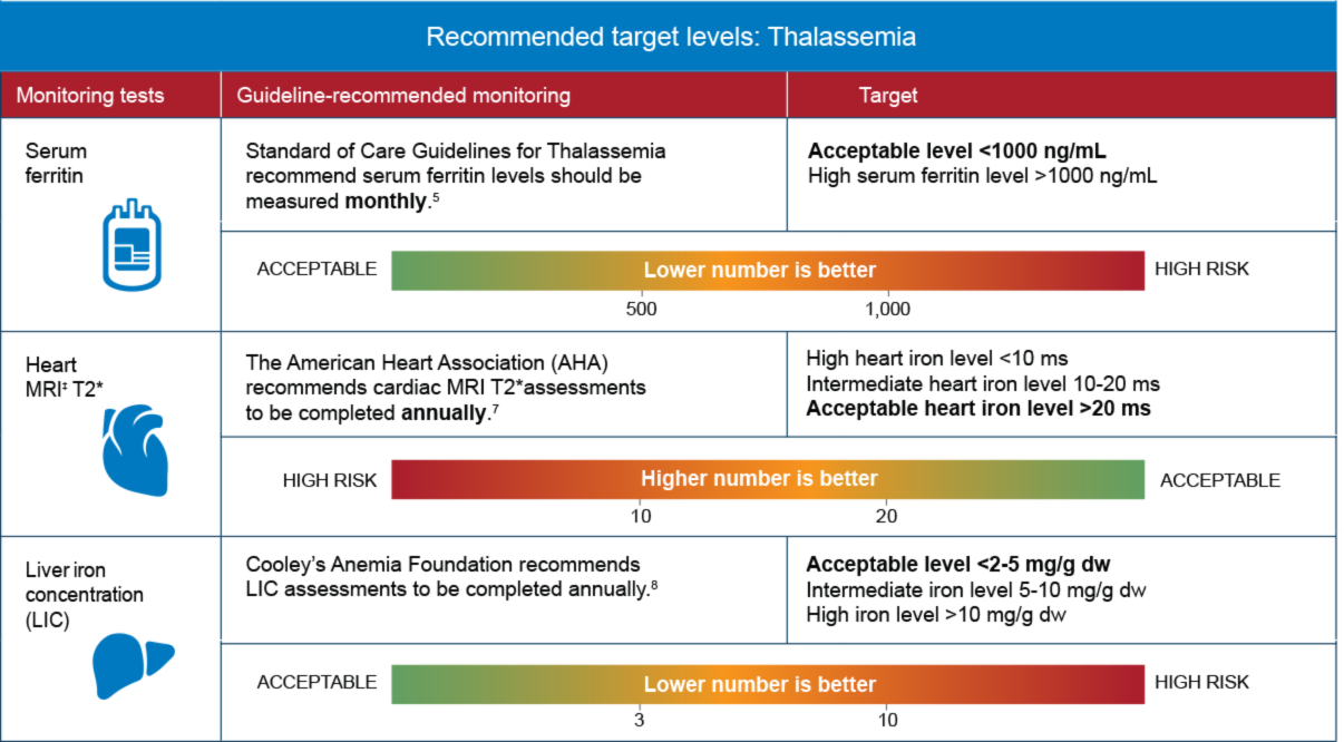 Patient monitoring chart thalessemia